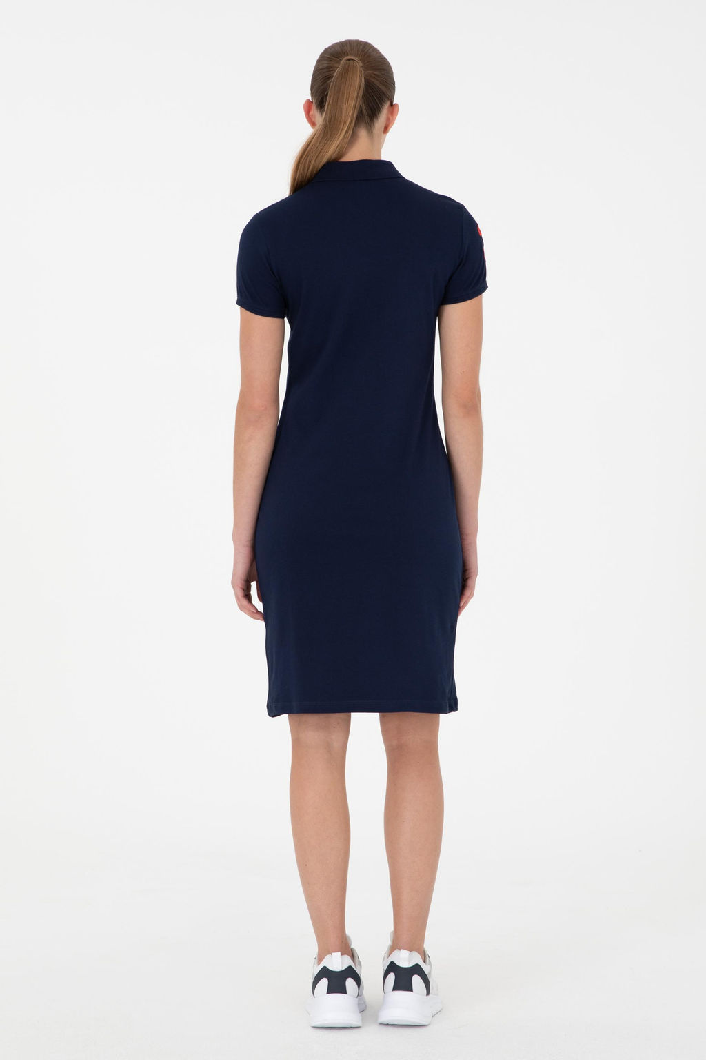 Женское темно-синее трикотажное платье Неожиданная скидка в корзине - U.s. polo assn фото 4