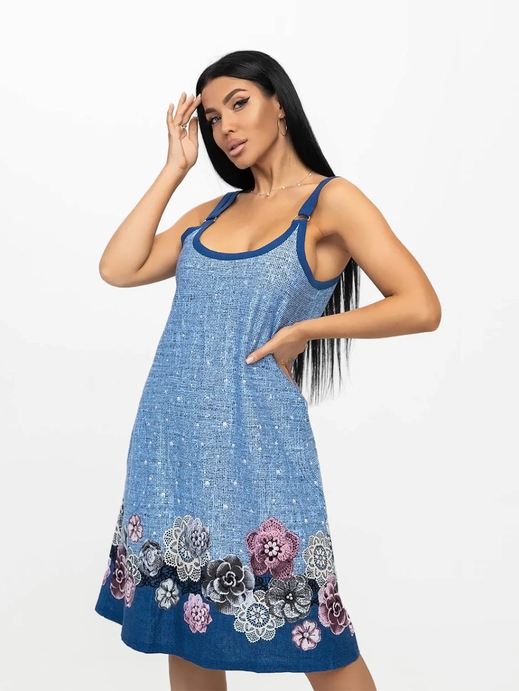 Сарафан женский, цвет синий