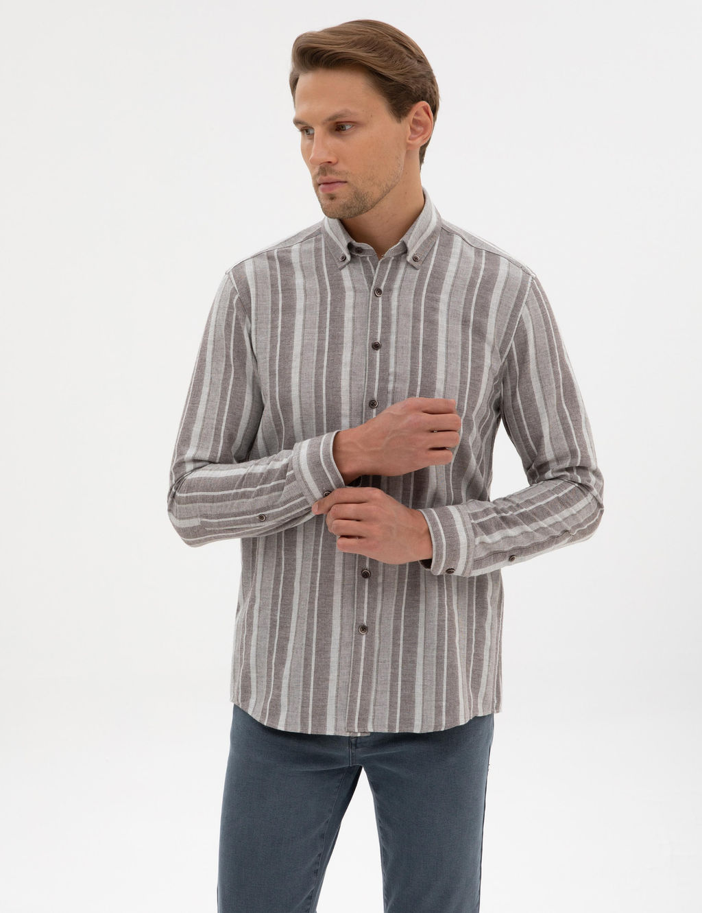 Vizon Regular Fit Uzun Kollu G_mlek