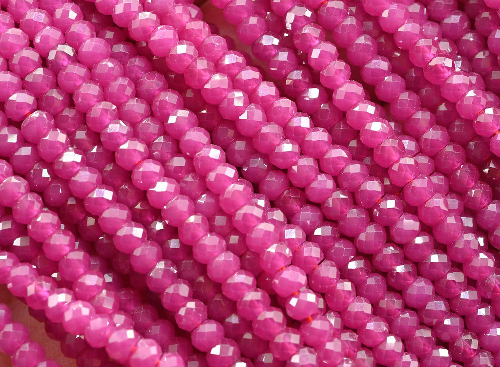 Бусины из рубина рондель граненый 3*2мм, 38см, 175 бусин Радуга камня