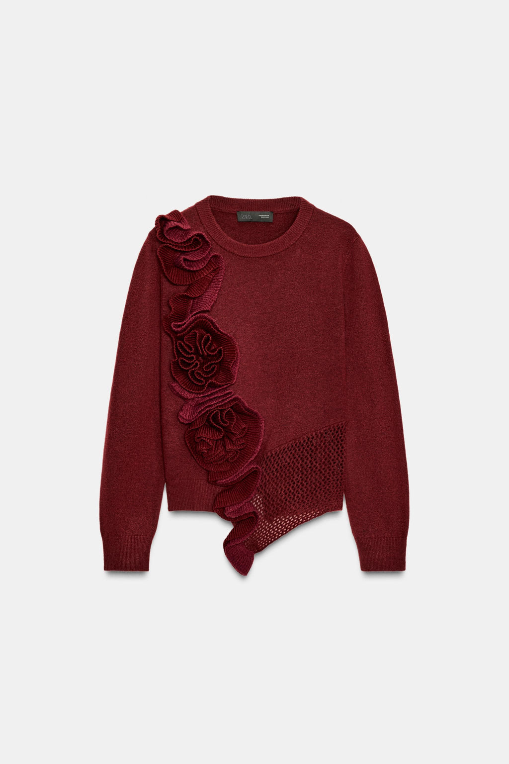 FLORAL TEXTURED KNIT JUMPER - Zara фото 7