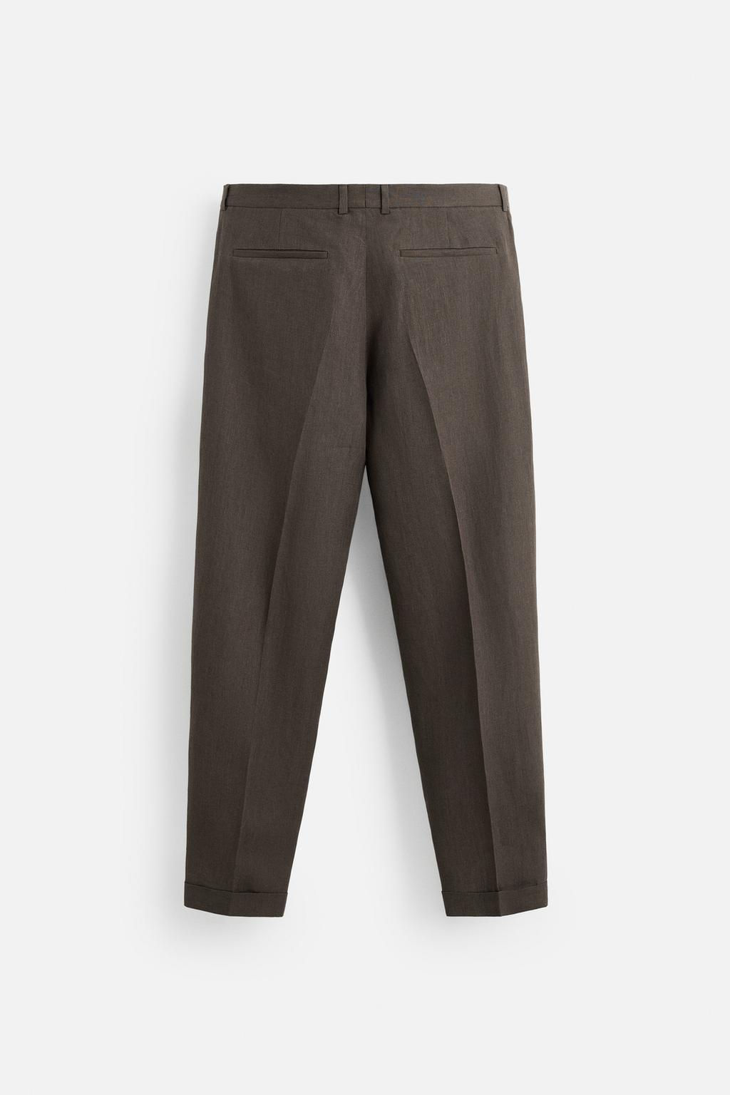 100% LINEN SUIT TROUSERS - Zara фото 6