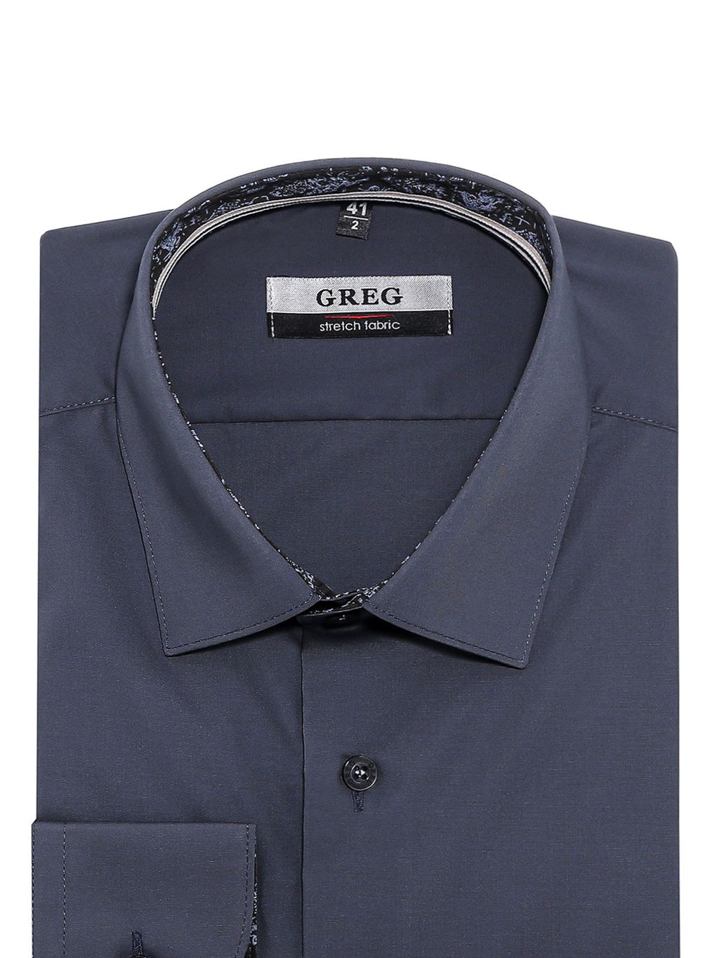Сорочка мужская длинный рукав GREG 330/238/0046/ZN/1p STRETCH  фото 2