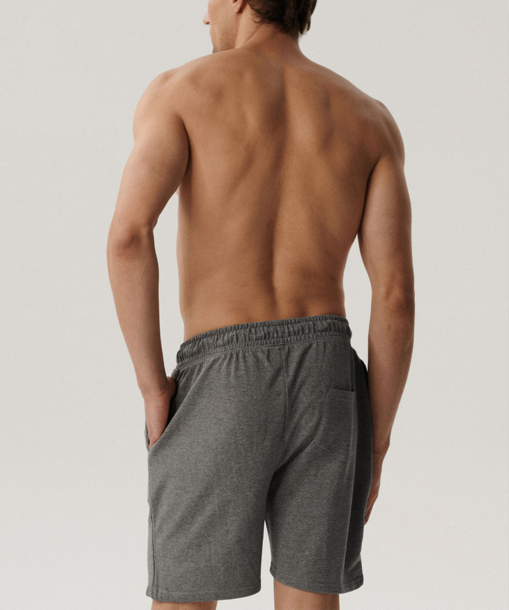 ATLANTIC HMB-005 Спортивные шорты мужские French Terry темно-серый меланж фото 3