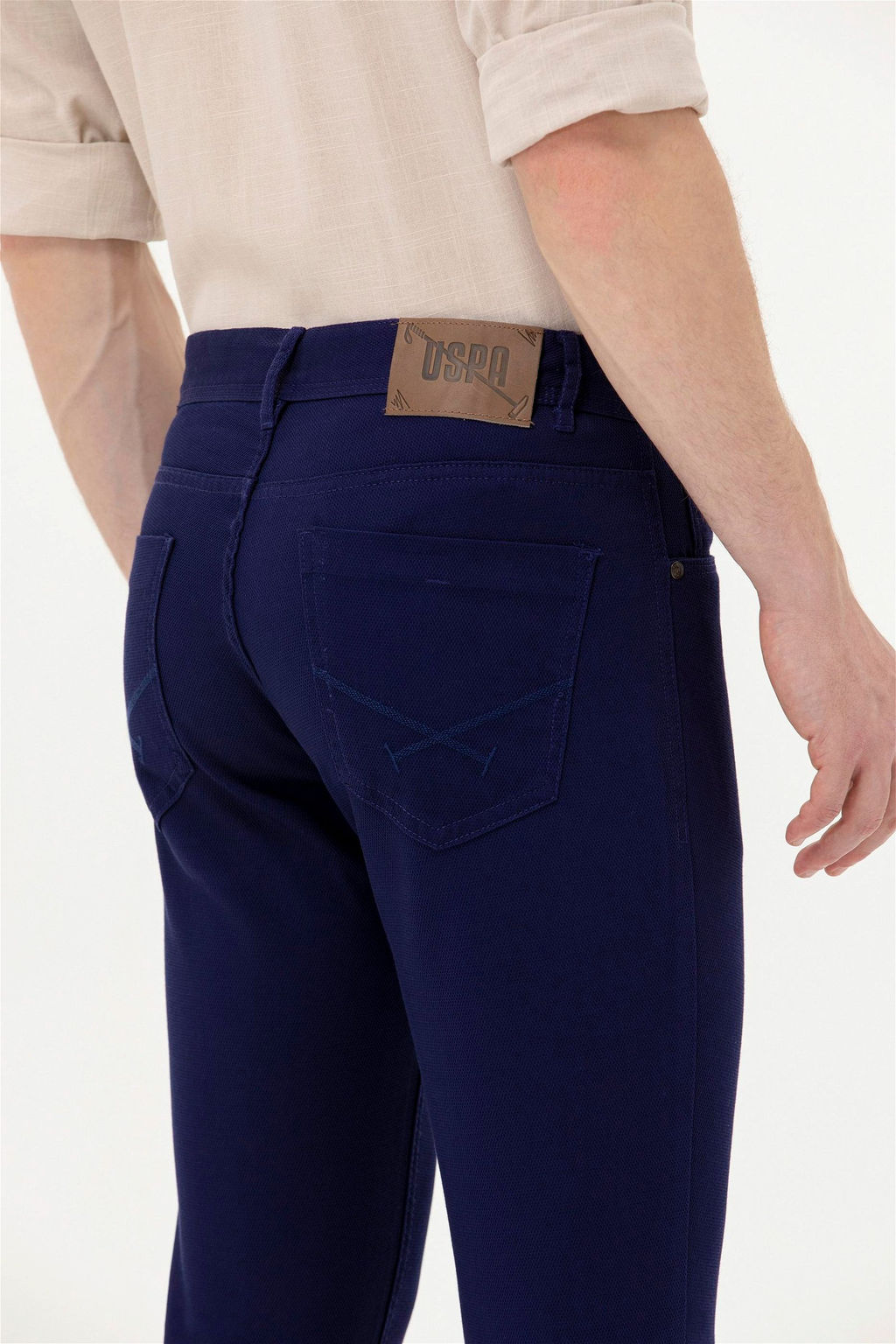 Мужские темно-синие брюки из плотной ткани - U.s. polo assn фото 7