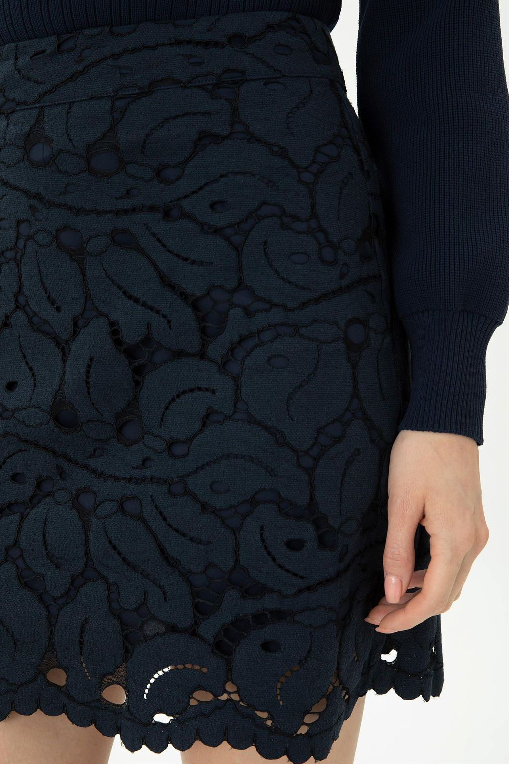 Женская темно-синяя тканая юбка Неожиданная скидка в корзине - U.s. polo assn фото 6