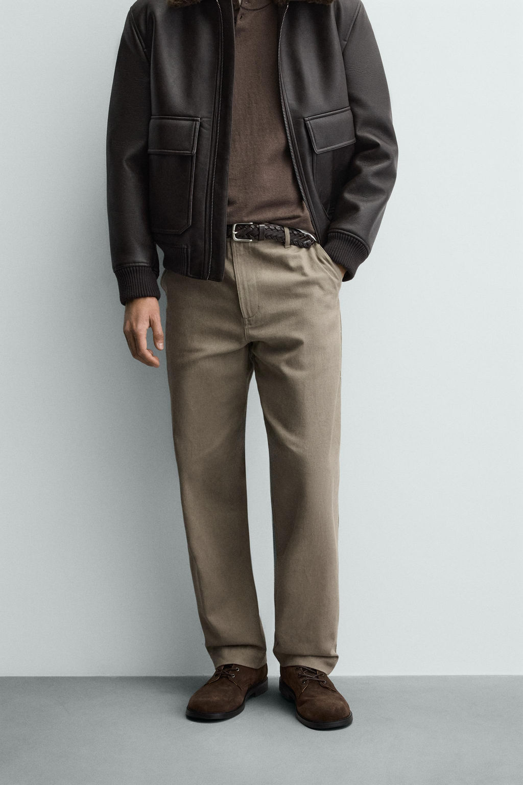 WASHED CHINO TROUSERS - Zara фото 2
