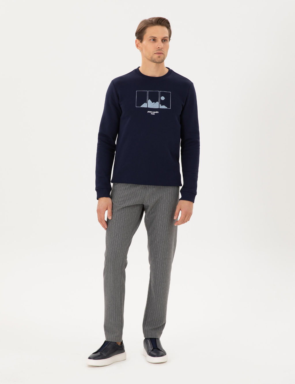 Спортивные брюки Pierre Cardin Slim Fit антрацит меланж