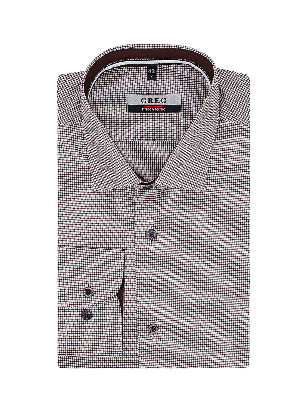 Сорочка мужская длинный рукав GREG 514/238/0087/ZN/1p STRETCH  фото 3