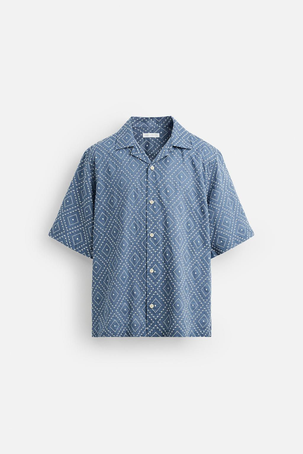 CONTRAST EMBROIDERY SHIRT - Zara фото 8