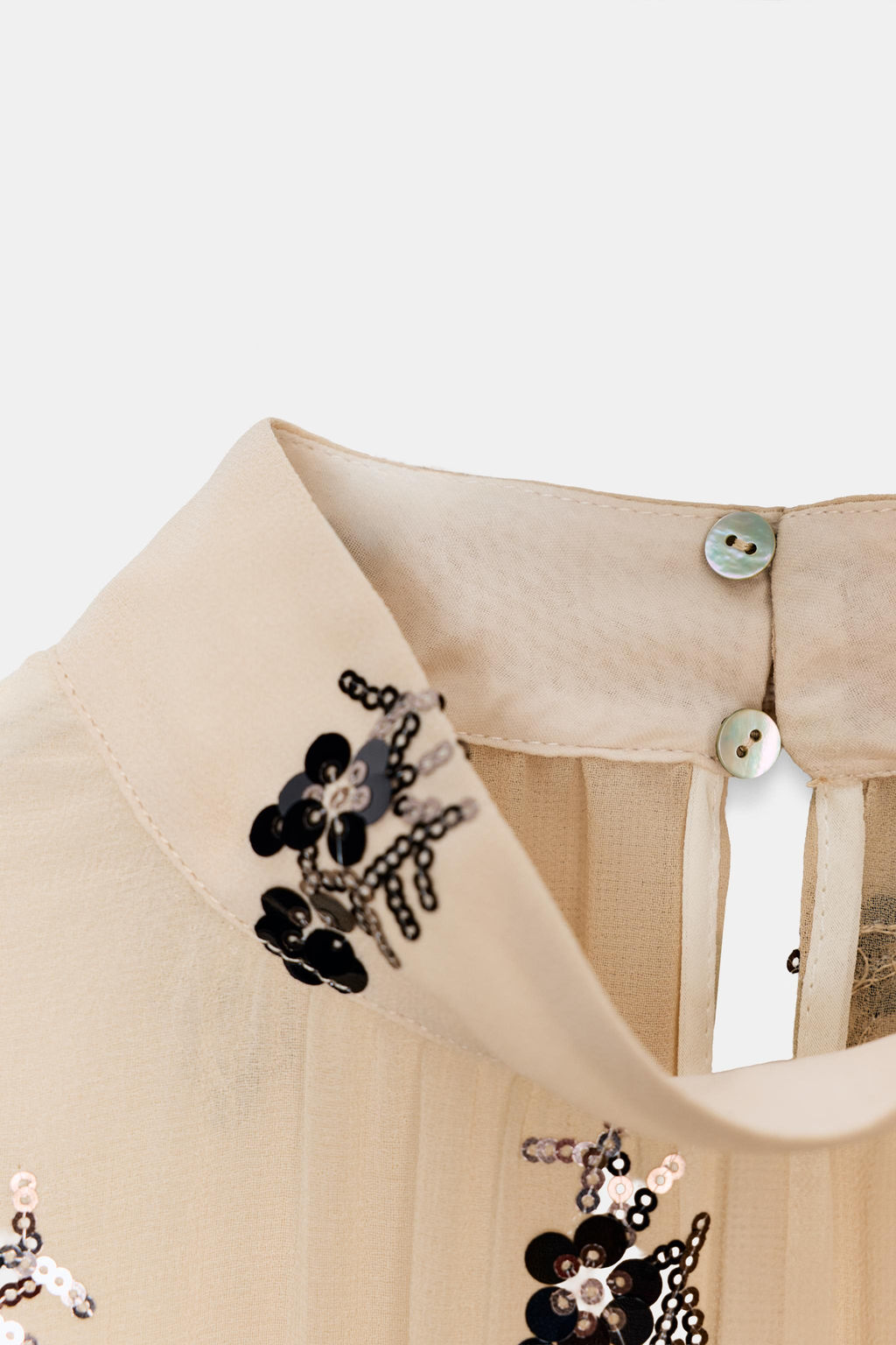 SEMI-SHEER SEQUIN BLOUSE - Zara фото 8