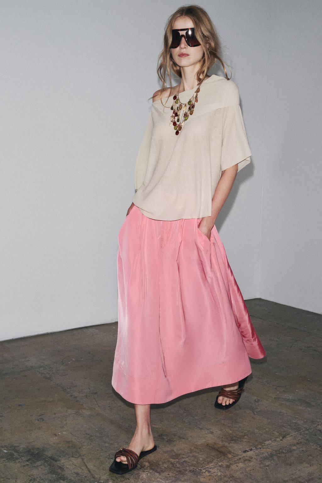 ZW COLLECTION MIDI SKIRT - Zara фото 12