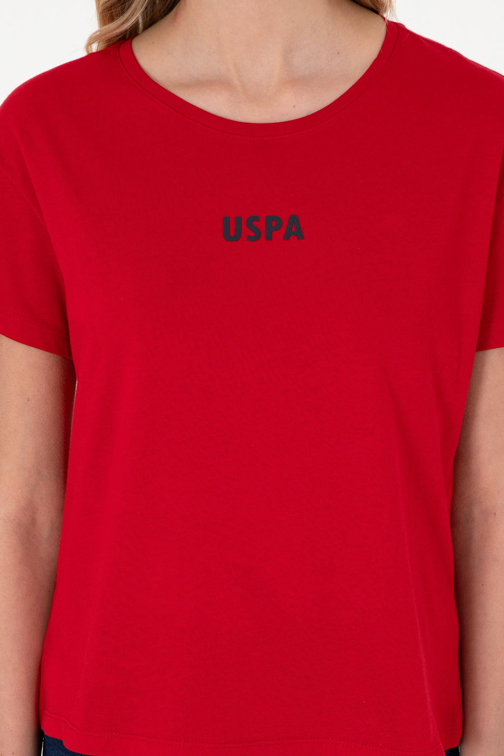 Kad_n K_rm_z_ Bisiklet Yaka Ti__rt Sepette S_rpriz _ndirim - U.s. polo assn фото 6