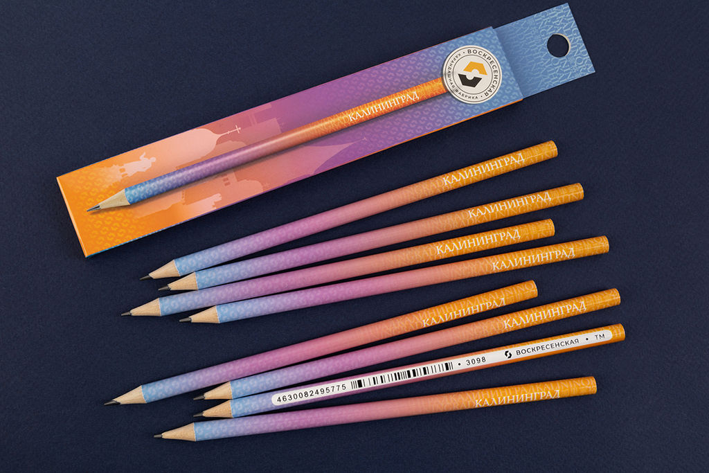 ВКФ Мой любимый город SUV-046 Карандаш графитный заточенный ТМ (HB) 4 шт. Калининград - Vista-artista фото 3