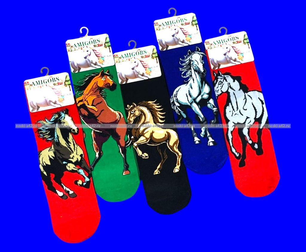 Цена за 10 пар.Носки универсальные ЦВЕТНЫЕ Символ 2026 года арт. 7134