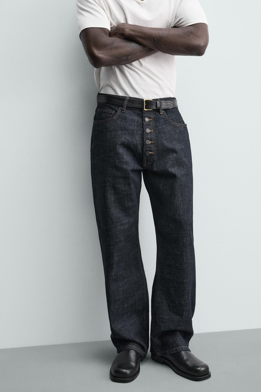 JEANS LOOSE FIT BOTONADURA / ?ndigo - Zara фото 5
