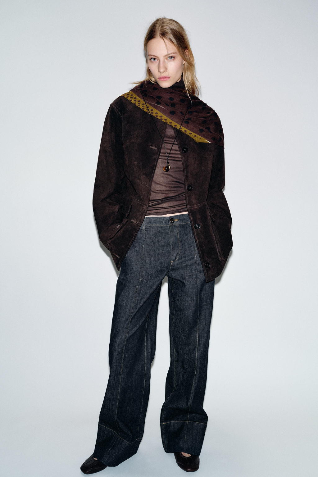 Z1975 BOOTCUT DENIM TROUSERS - Zara фото 9