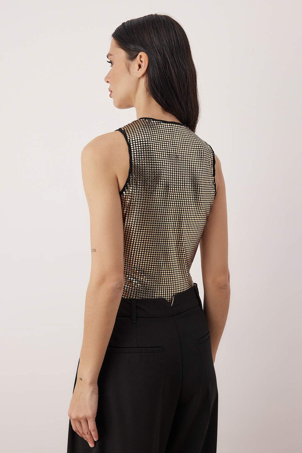 Alt?n Bisiklet Yaka Orme Payet C?tc?tl? Body TPRAW26BD00002 - Trendyolmilla фото 4