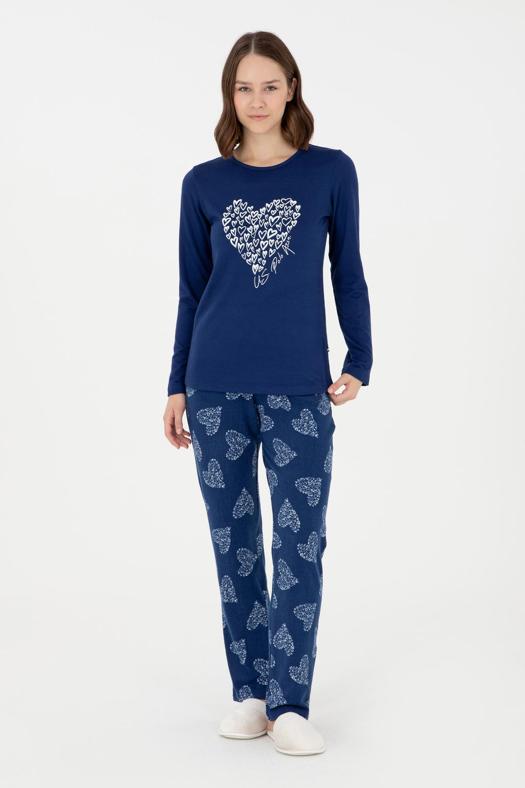 Женский темно-синий пижамный комплект Неожиданная скидка в корзине - U.s. polo assn фото 4