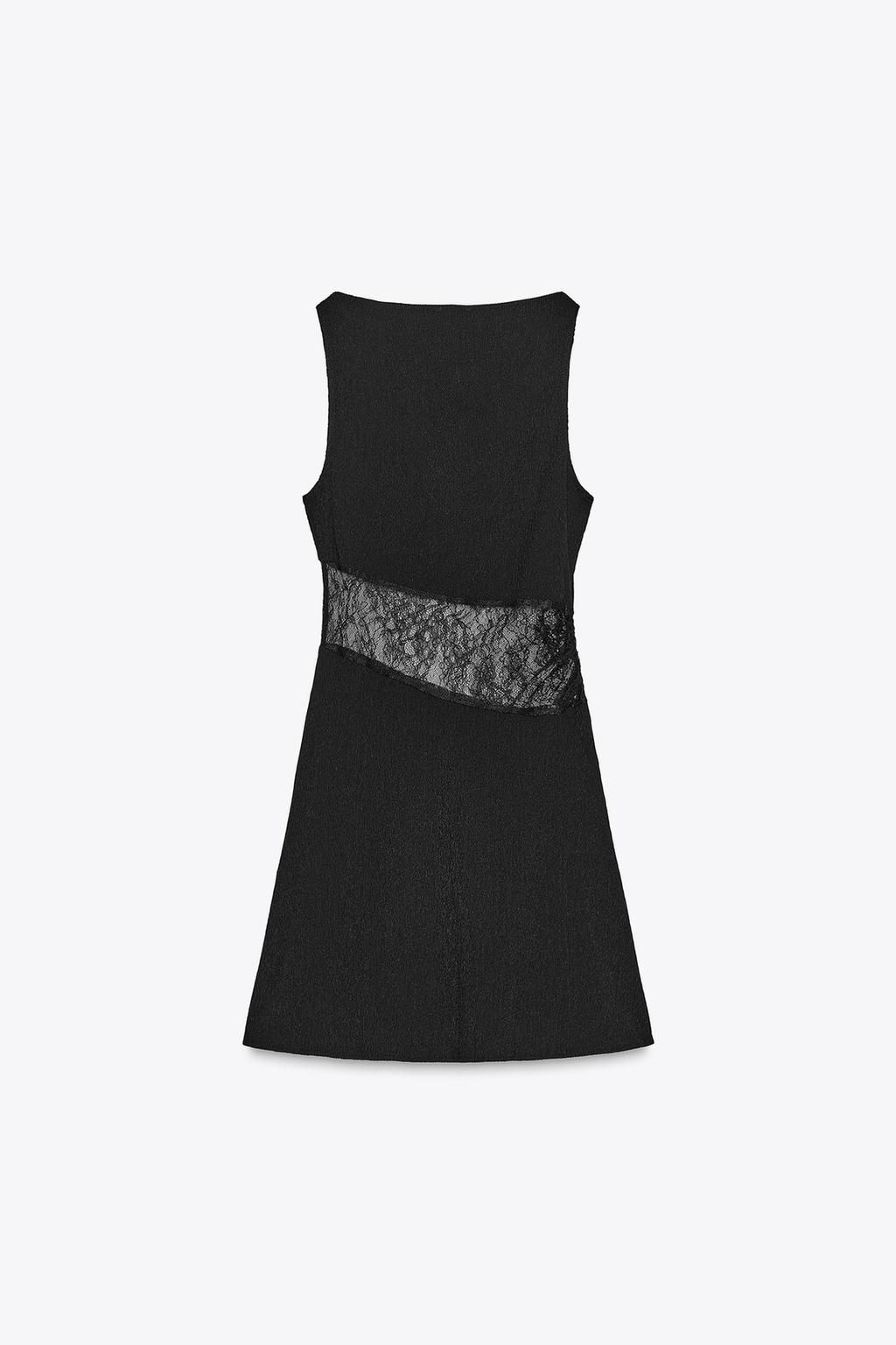LACE TRIM SHORT DRESS - Zara фото 7