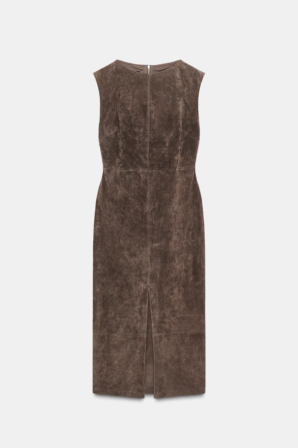 100% LEATHER MIDI DRESS - Zara фото 10