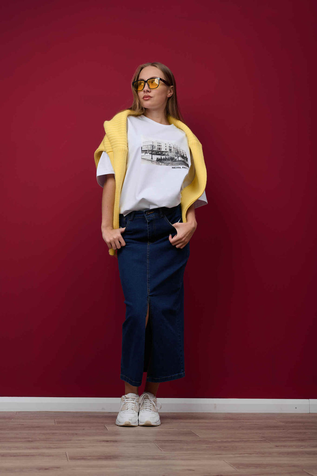 Футболка оверсайз унисекс "Восход" белый