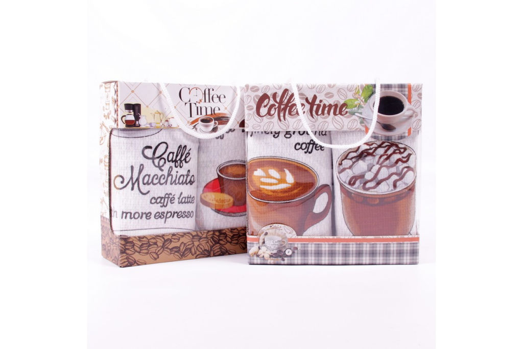 Набор вафельных полотенец в коробке ВК 491 (2 шт.) в ассортименте Тейково (5630-1)