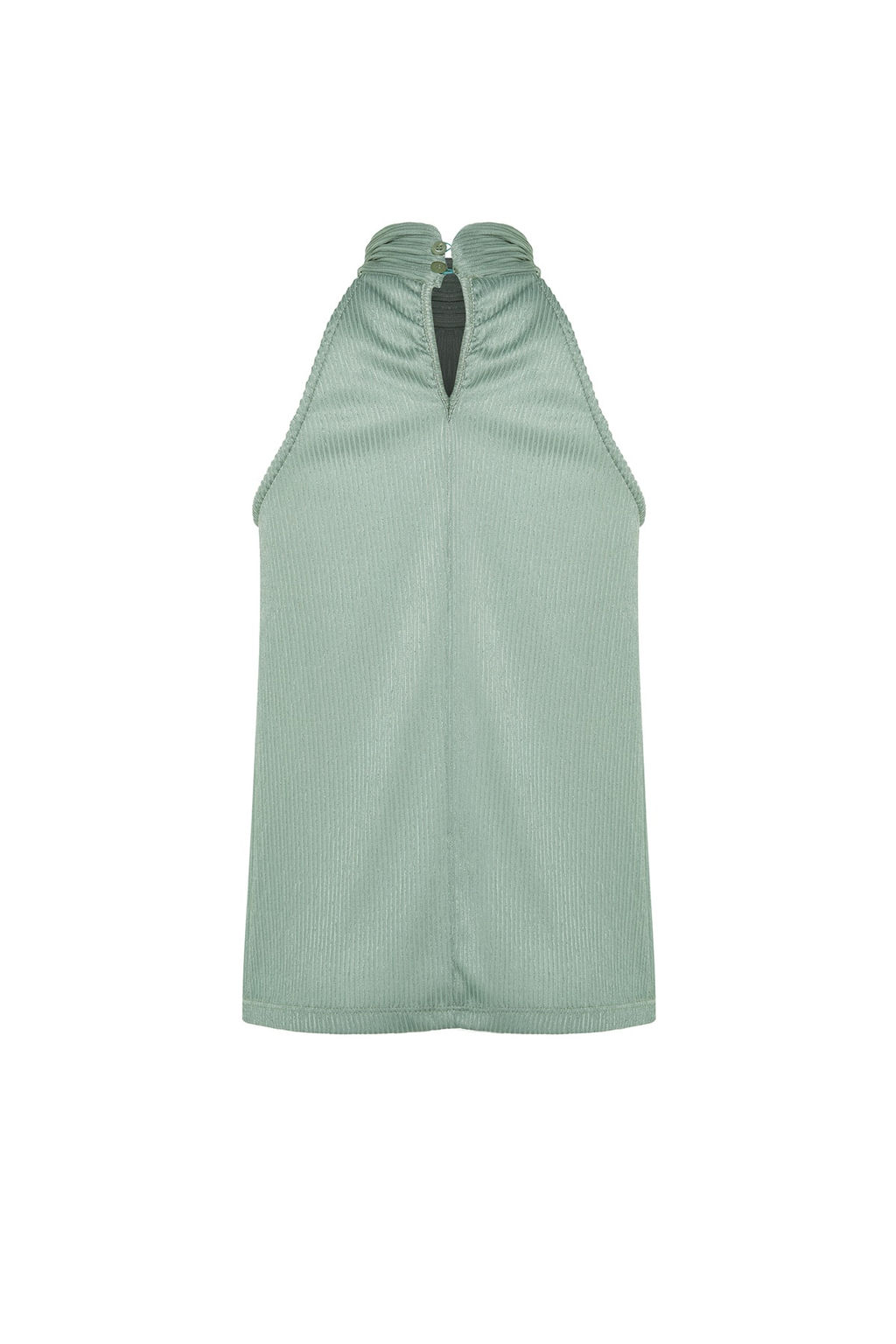 Mint Regular/Normal Kal?p Dik Yaka Fit Pilise Esnek Orme Bluz TWOSS23BZ00952