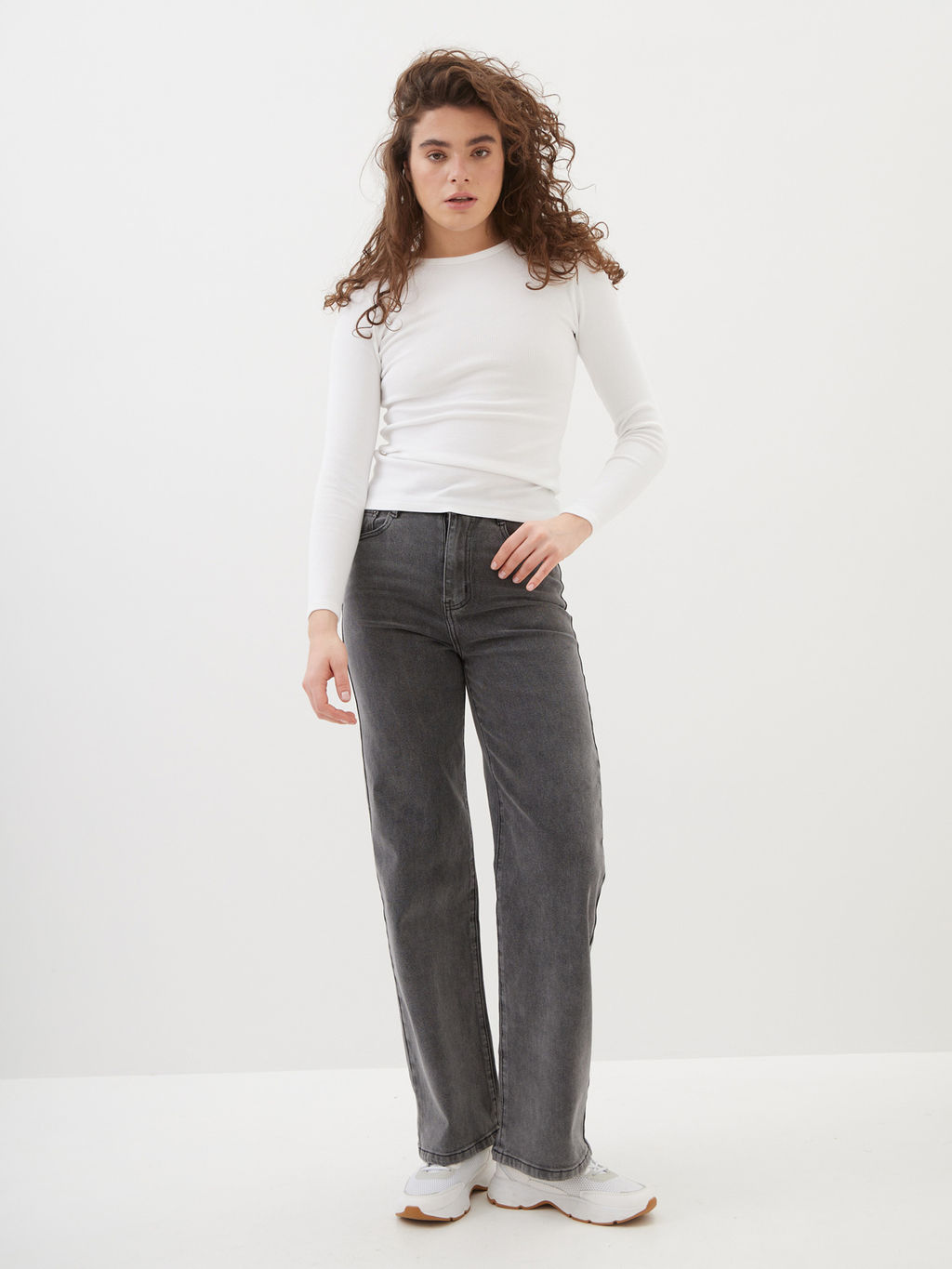 Женские джинсы широкие с высокой посадкой - Mossmore фото 15