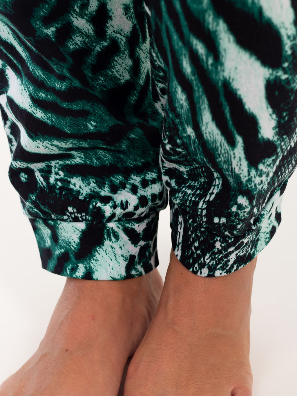 Пижама женская кулирка с брюками "МАМБА" ЗЕЛЕНЬ