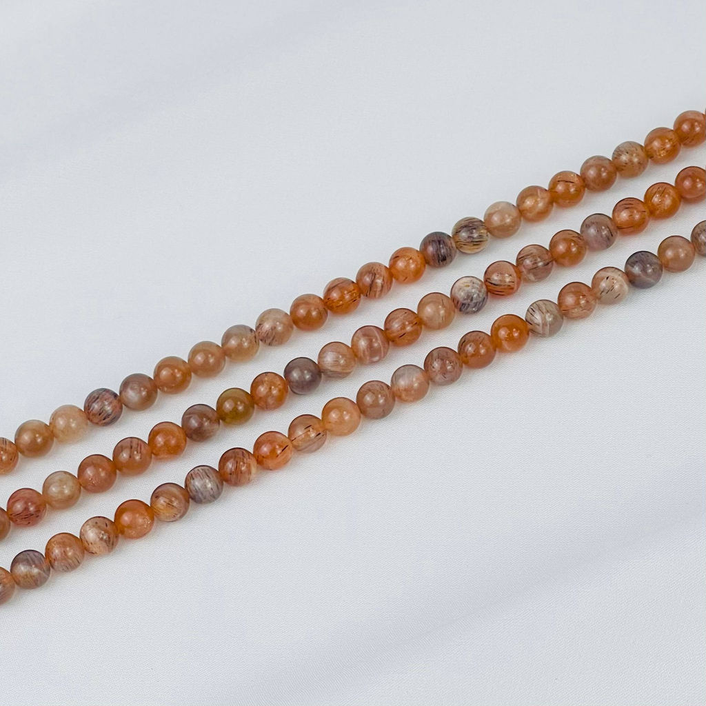 Бусины для украшений из Лунного камня (64 бусины) 39 см