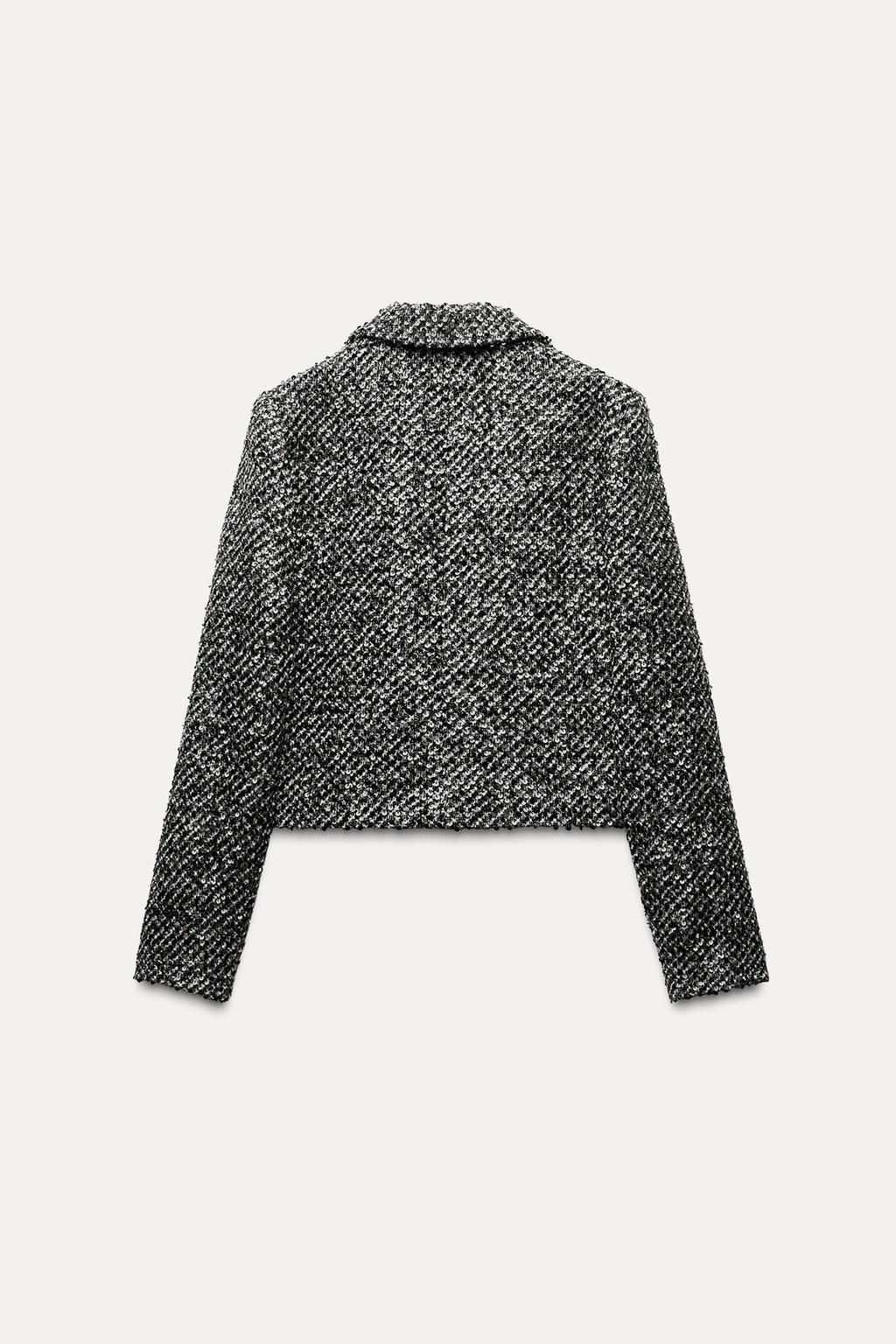 SEQUIN TEXTURED JACKET - Zara фото 6