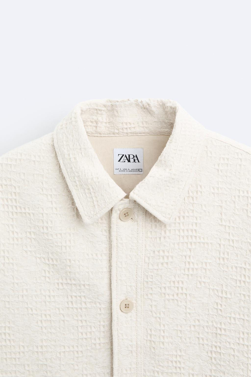 RUSTIC TEXTURED JACKET - Zara фото 9
