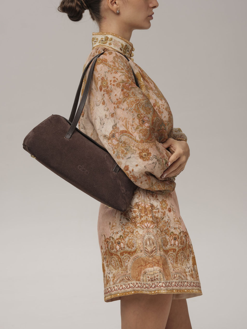 Сумка багет Raduy DBR 31127 коричневый шоколад  фото 5