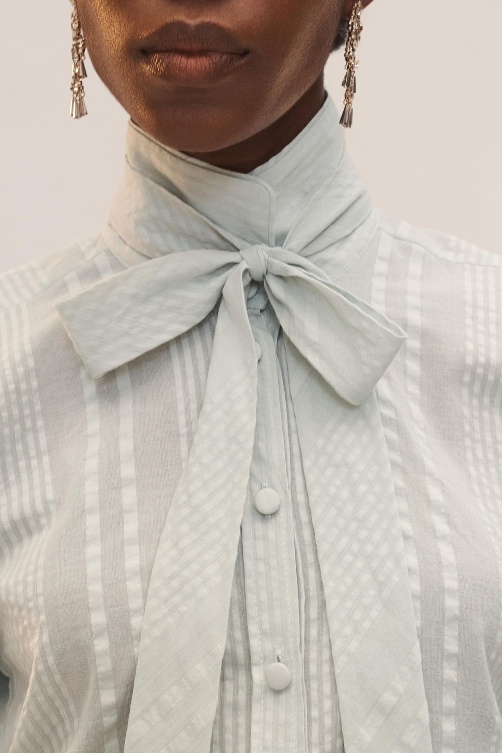 CAMISA ENCAJE LAZADAS LIMITED EDITION / Verde agua - Zara фото 4