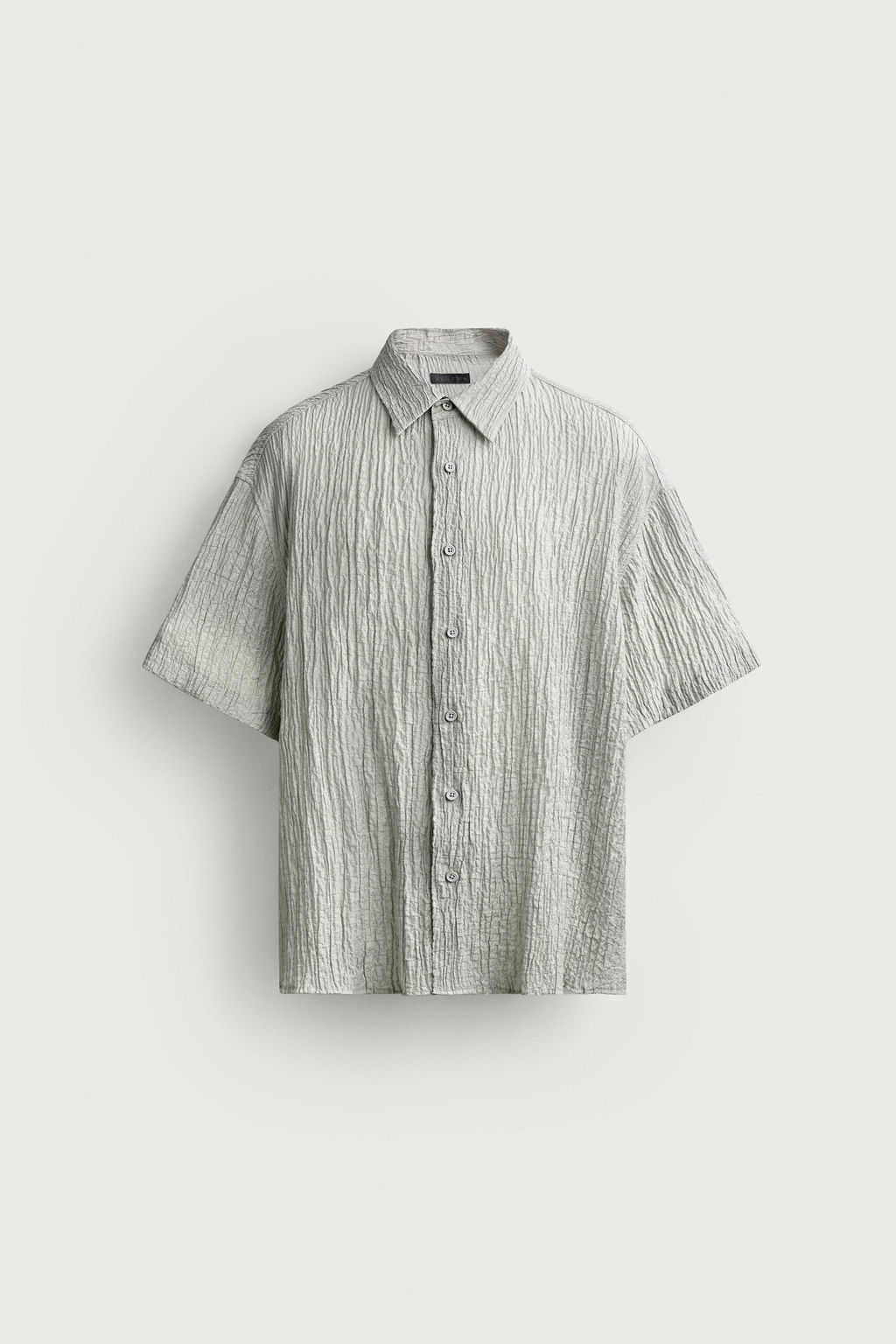 CAMISA RELAXED FIT RELIEVE / Gris claro - Zara фото 7