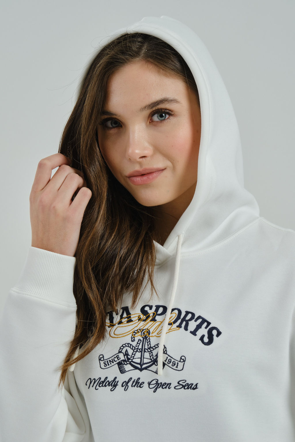 Худи Белый ATSC Sweat Hoodie