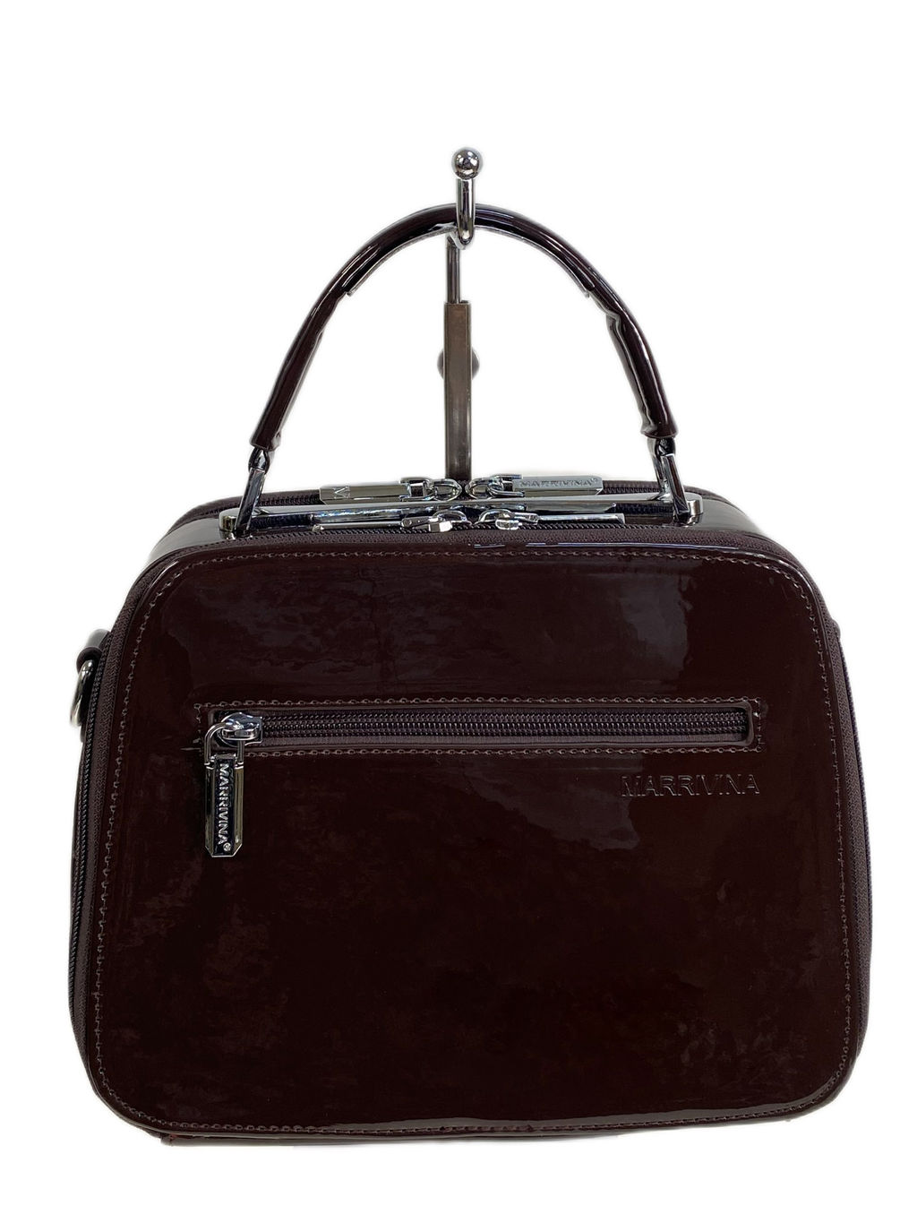 Женская сумка из искусственной кожи, цвет шоколад - Greta фото 2