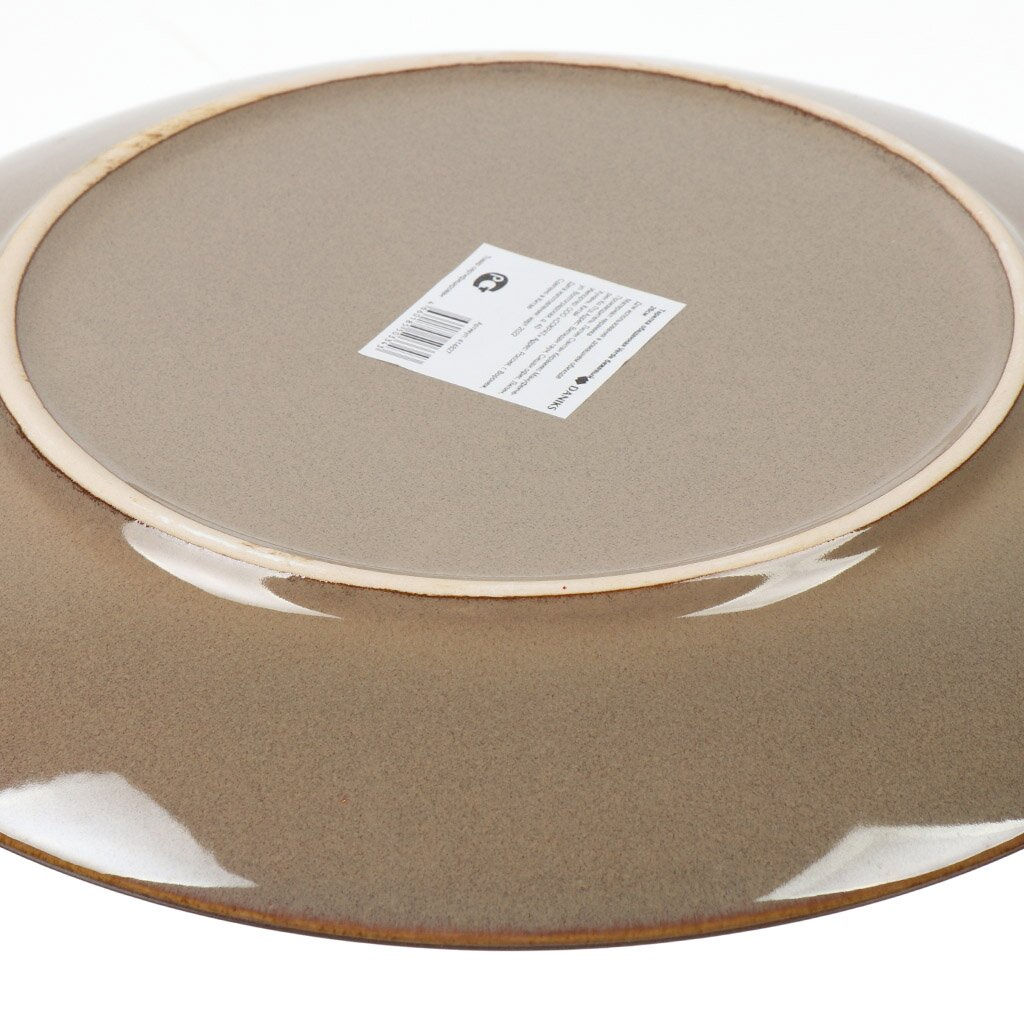 Тарелка обеденная, керамика, 26 см, круглая, Verde бежевый, Daniks, ST2155 (414827) (4/16)  фото 4