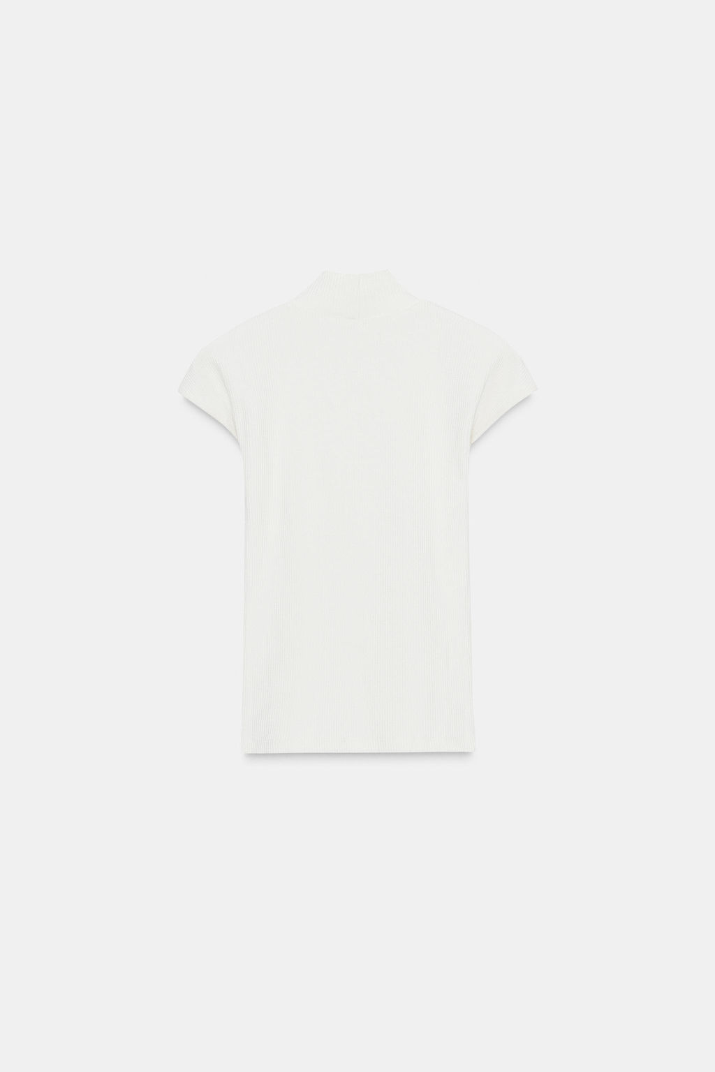 RIB HIGH NECK T-SHIRT - Zara фото 3