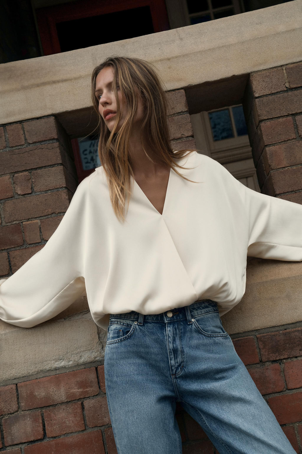 SATIN WRAP BLOUSE - Zara фото 8