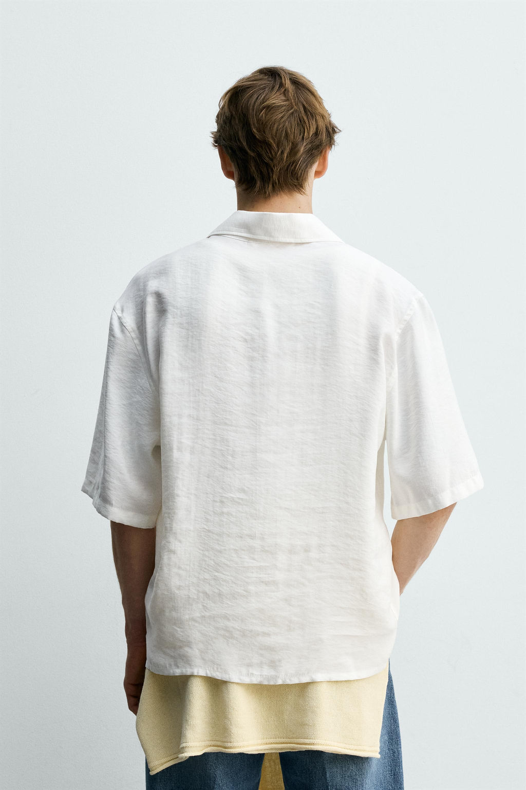 CAMISA POLO FLUIDA PESPUNTES / Crudo - Zara фото 3