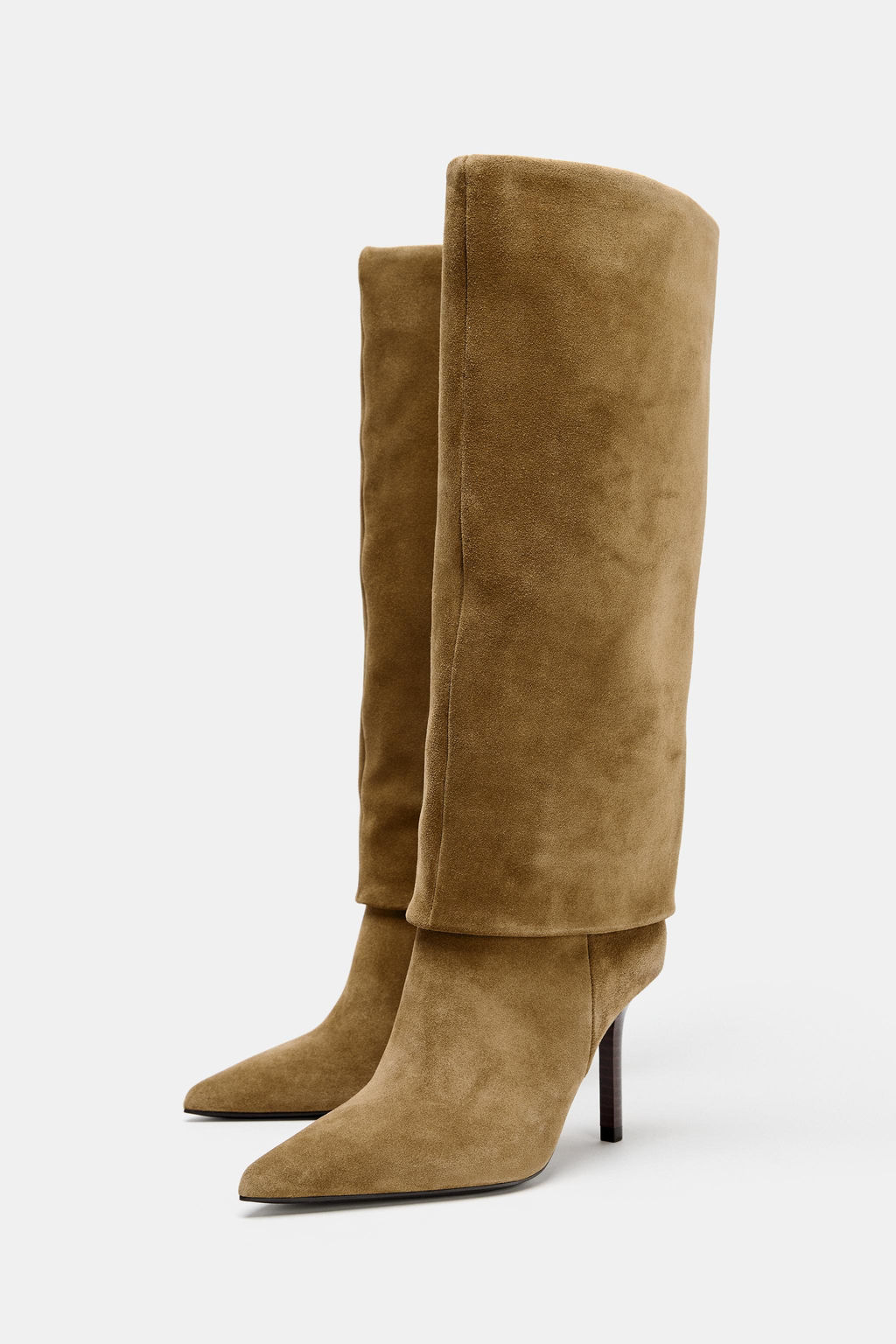 SPLIT SUEDE HEELED BOOTS - Zara фото 5