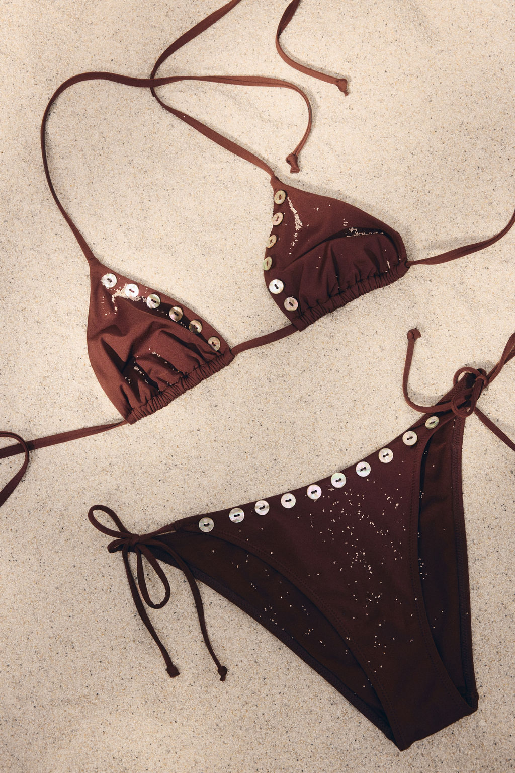 Top de bikini triangular con relleno - H&m фото 3