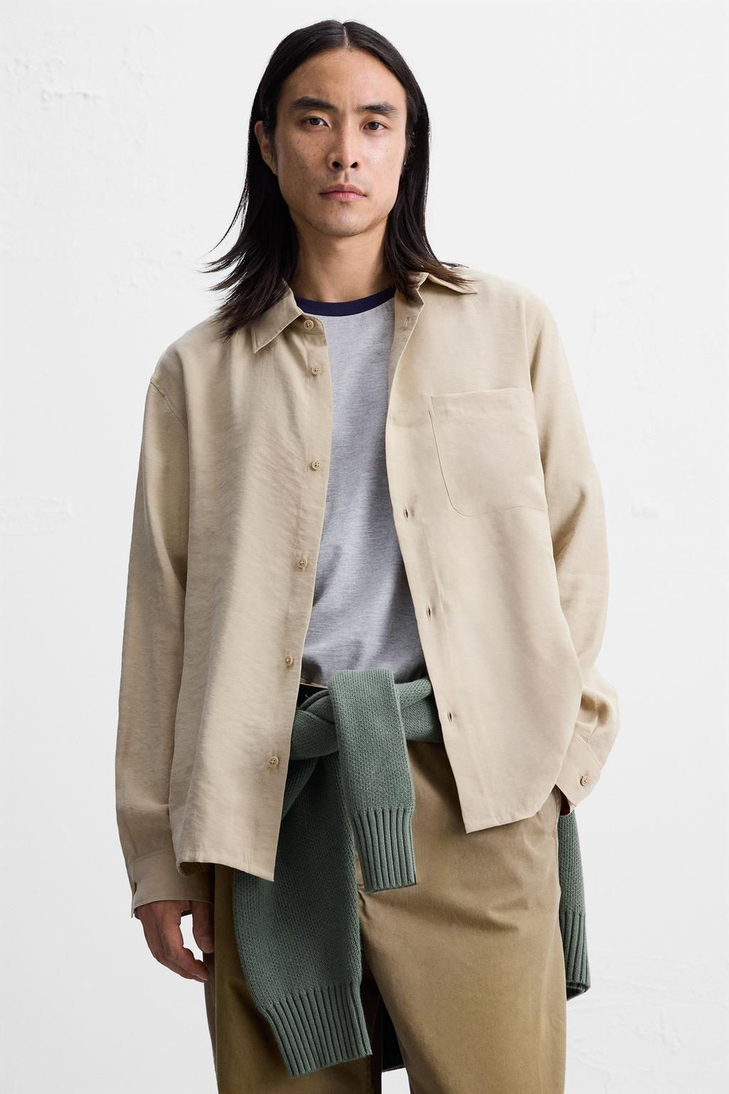 FLOWING REGULAR FIT SHIRT - Zara фото 21