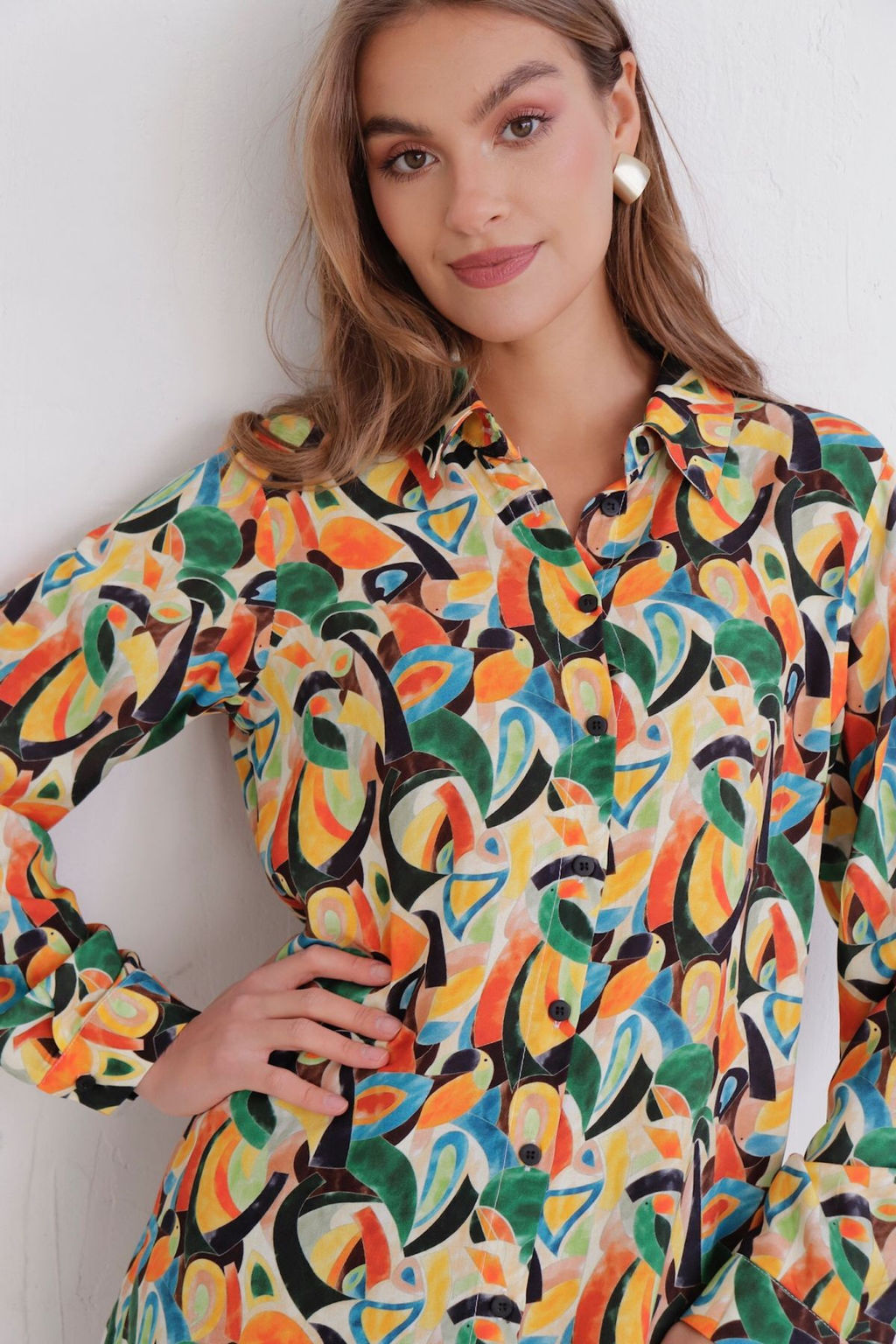 11188 Рубашка с ярким принтом - Martichelli фото 4