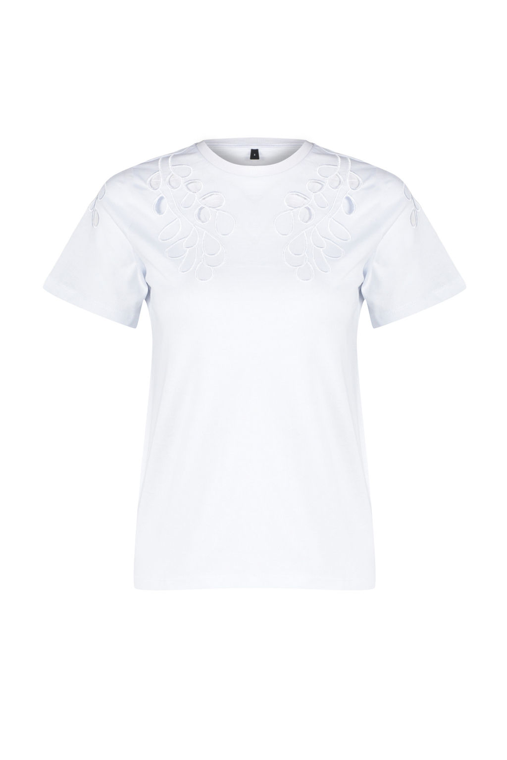 TRENDYOLMILLA Siyah Brode Nak?sl? Basic/Regular Kal?p Orme T-Shirt TWOSS24TS00069  фото 24