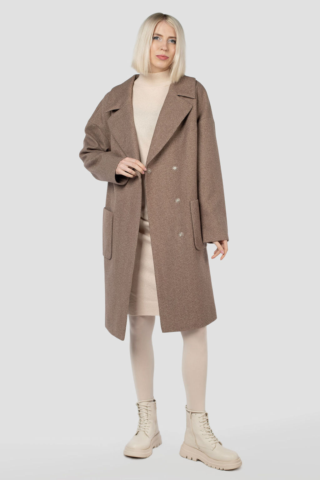 Пальто демисезонное микроворса