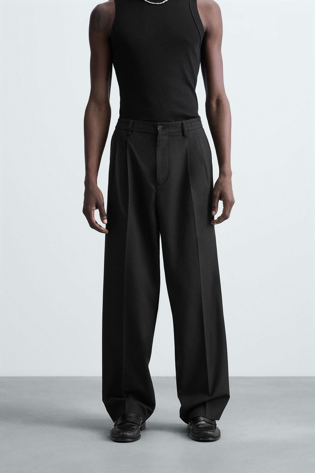 FLOWING WIDE-LEG PLEATED TROUSERS - Zara фото 2