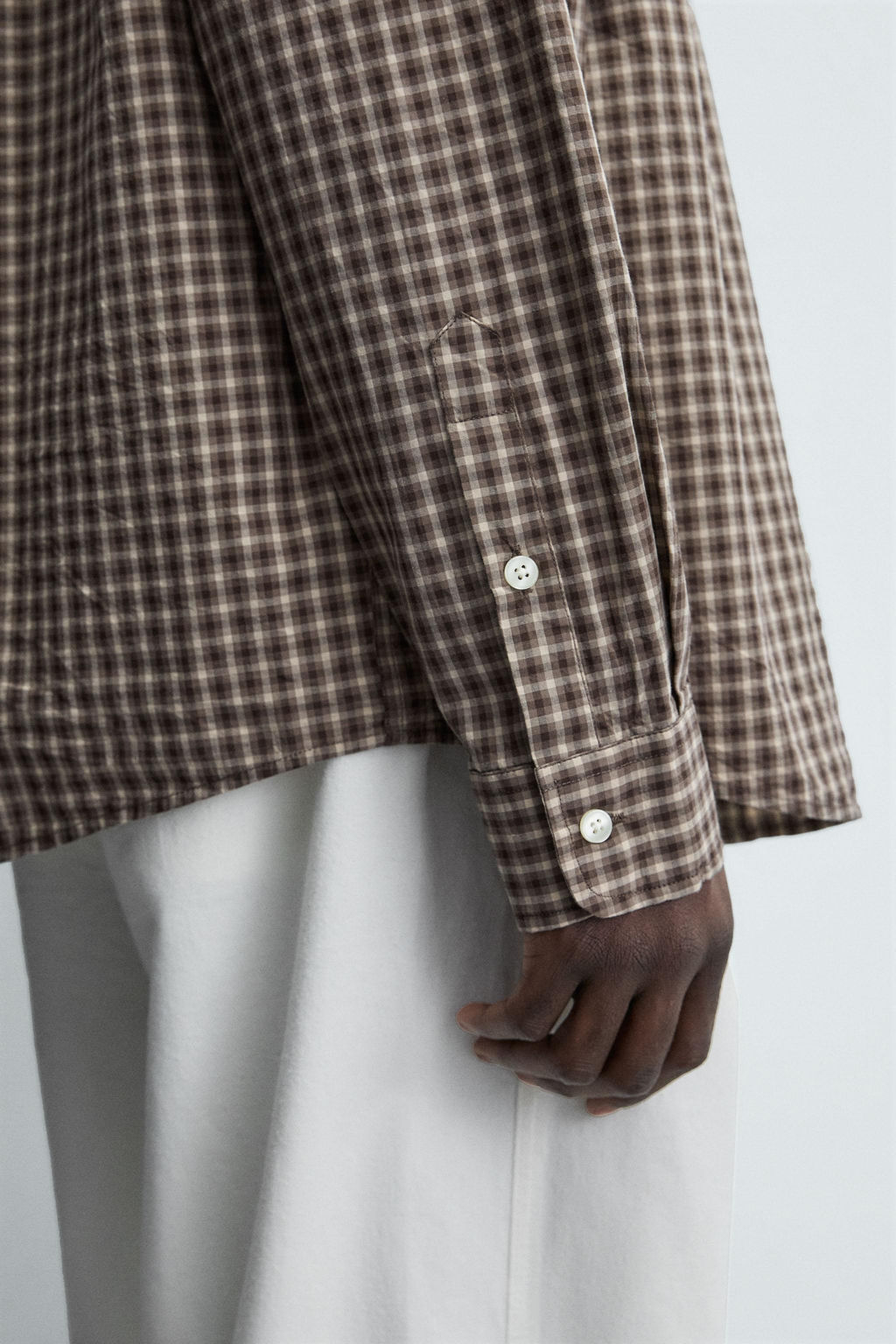RELAXED FIT CHECK SHIRT - Zara фото 6